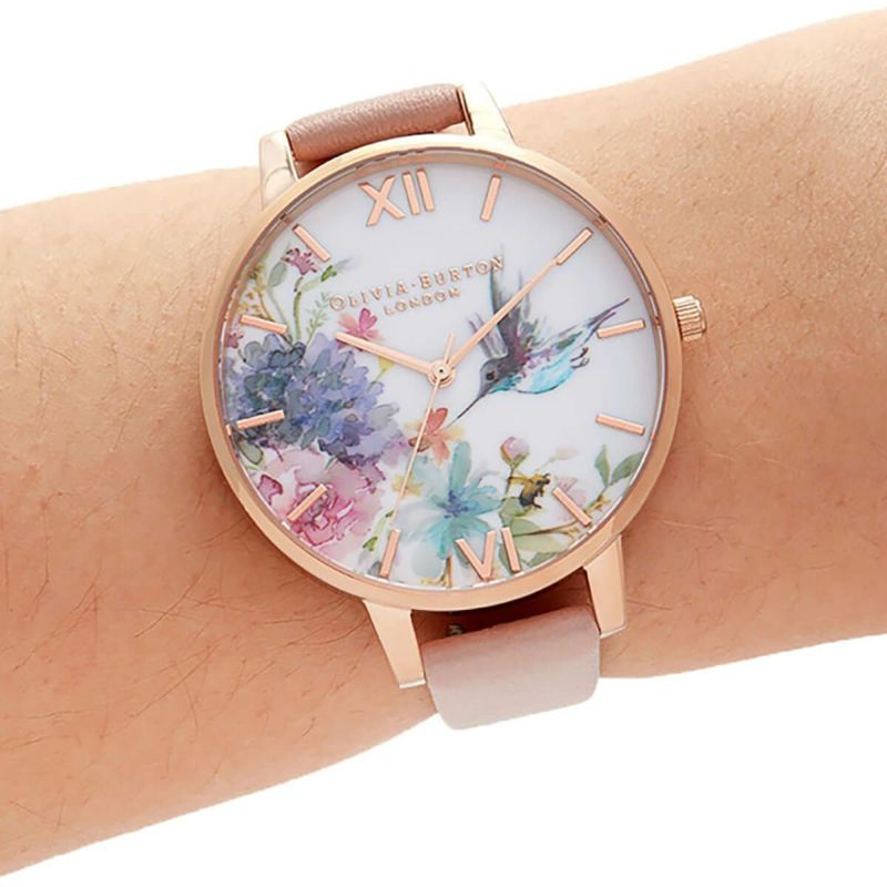 【新品】Olivia Burton 腕時計 花柄 ブラウン&ピンクゴールド♡