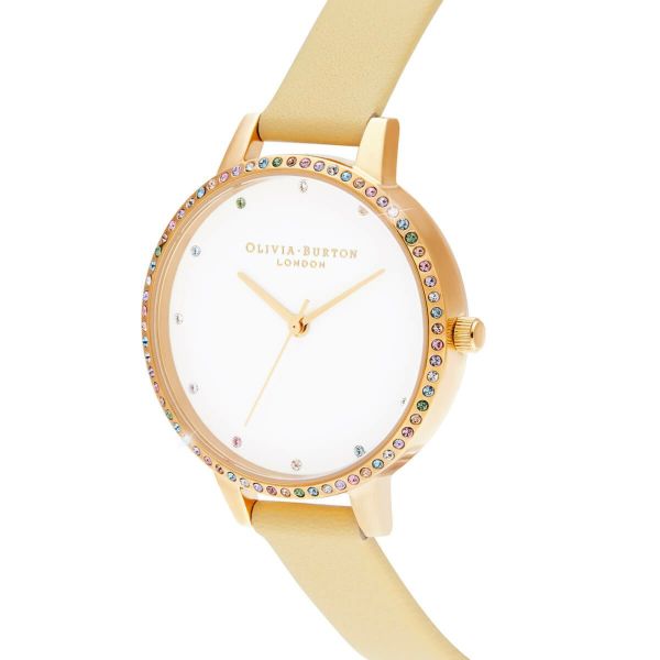 オリビアバートン OLIVIA BURTON レインボー ベゼル サンシャイン ＆ ゴールド 34mm 腕時計