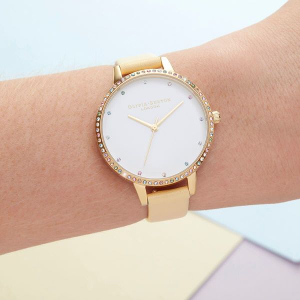 オリビアバートン OLIVIA BURTON レインボー ベゼル サンシャイン ＆ ゴールド 34mm 腕時計